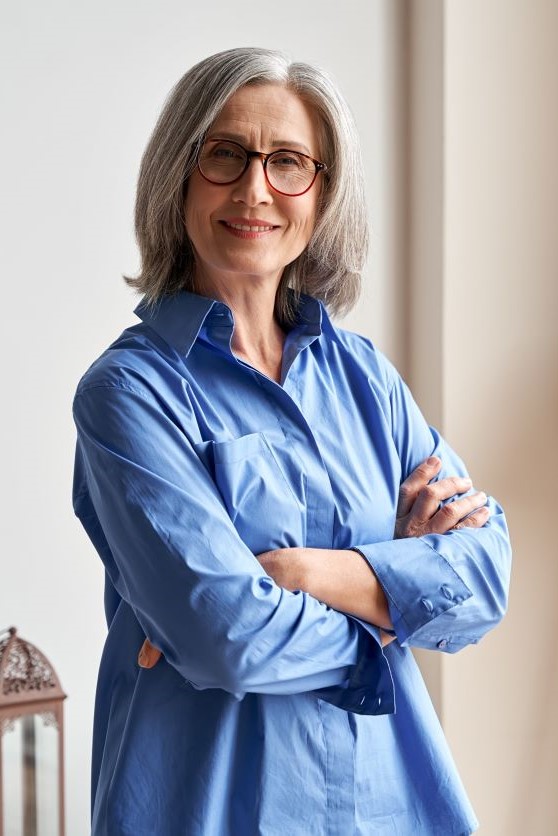 Mature woman smiling at the camera