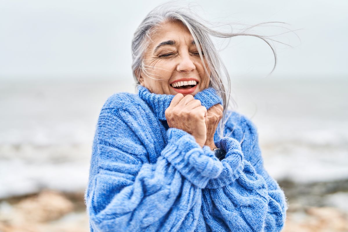 Mature woman smiling